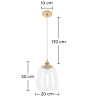 Buy Alessia pendant lamp - Crystal and metal Transparent 59342 home delivery
