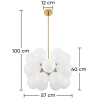 Buy Crystal Ball Ceiling Lamp - Pendant Lamp - Jacobella White 59344 - in the EU
