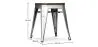 Industrial Design Stool - Wood & Steel - 45cm -Stylix image 7