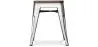 Industrial Design Stool - Wood & Steel - 45cm -Stylix image 7