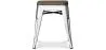 Industrial Design Stool - Wood & Steel - 45cm -Stylix image 7
