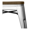 Buy Stylix Stool wooden - Metal - 45 cm Steel 58350 home delivery