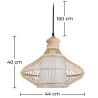 Buy Bamboo Ceiling Lamp - Boho Bali Design Pendant Lamp - Amara Natural wood 59353 at Privatefloor