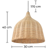 Buy Baro ceiling lamp Design Boho Bali - Bamboo Natural wood 59355 in the Europe