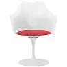 Dining Chair with Armrests - White Swivel Chair -Tulipan image 7
