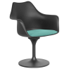 Buy Dining Chair with Armrests - Black Swivel Chair - Tulipan Turquoise 59260 - in the EU