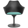 Buy Dining Chair with Armrests - Black Swivel Chair - Tulipan Turquoise 59260 - prices