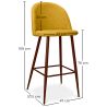 Fabric Upholstered Stool - Scandinavian Design - 76cm - Evelyne image 7