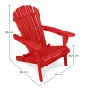 Wooden Outdoor Chair with Armrests - Adirondack Garden Chair - Adirondack image 7