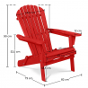 Buy Wooden Outdoor Chair with Armrests - Adirondack Garden Chair - Adirondack Red 59415 Home delivery