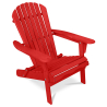 Buy Wooden Outdoor Chair with Armrests - Adirondack Garden Chair - Adirondack Red 59415 at Privatefloor