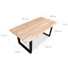 Buy Industrial solid wood dining table - Dingo Natural wood 59290 with a guarantee
