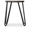Buy Round Stool - Industrial Design - Wood & Steel - 43cm - Hairpin Dark grey 58384 - in the EU
