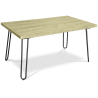 Buy 150x90 Dining table - Hairpin legs - Wood and metal Natural wood 59465 in the Europe