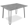 Buy 120x90  Dining table - Hairpin legs - Wood and metal Grey 59464 - in the EU