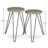Set of 2 Side Tables - Industrial Design - Wood and Metal - Hairpin image 7