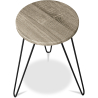 Buy Set of 2 Side Tables - Industrial Design - Wood and Metal - Hairpin Grey 59463 at Privatefloor
