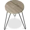 Set of 2 Side Tables - Industrial Design - Wood and Metal - Hairpin image 7
