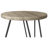 Buy Set of 2 Side Tables - Industrial Design - Wood and Metal - Hairpin Grey 59463 in the Europe