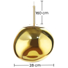 Buy Ceiling Lamp - Designer Pendant Lamp - Evanish Gold 59486 with a guarantee