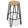 Buy Hairpin Stool - 74cm - Light wood and metal White 59487 - in the EU