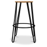 Buy Hairpin Stool - 74cm - Light wood and metal White 59487 - prices