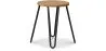 Round Bar Stool - Industrial Design - Wood & Steel - 44cm - Hairpin image 7