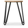 Round Bar Stool - Industrial Design - Wood & Steel - 44cm - Hairpin image 7