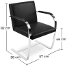 Buy Office Chair with Armrests - Desk Chair Upholstered in Leather - Brama Black 16808 Home delivery