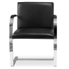 Buy Office Chair with Armrests - Desk Chair Upholstered in Leather - Brama Black 16808 - in the EU