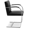 Buy Office Chair with Armrests - Desk Chair Upholstered in Leather - Brama Black 16808 at Privatefloor