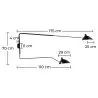 Desk Lamp - Wall Mounted - 2 Arms Black - George image 7