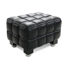 Buy  Padded Designer Footrest - Upholstered in Leather - Nubus Black 23370 - in the EU