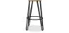 Round Stool - Industrial Design - Wood & Metal - 66cm - Hairpin image 7