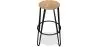 Round Stool - Industrial Design - Wood & Metal - 66cm - Hairpin image 7