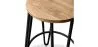 Round Stool - Industrial Design - Wood & Metal - 66cm - Hairpin image 7