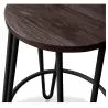 Round Stool - Industrial Design - Wood & Metal - 66cm - Hairpin image 7