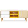 Buy Wooden TV Stand - Scandinavian Design - Daven Yellow 59657 - in the EU