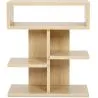Scandinavian style low shelf with 5 compartments - Wood image 7