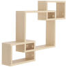 Buy Wooden Wall Shelf - Box Design - Boxes Natural wood 59645 - prices