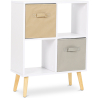 Buy Scandinavian style low shelf with 4 compartments - Wood White 59649 - prices