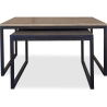 Buy Gregory set of 2 industrial coffee tables - Wood and metal Black 59284 at Privatefloor