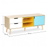 Buy TV unit sideboard Axe - Wood Multicolour 59718 - prices
