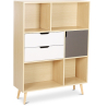 Buy Scandinavian-style library shelf with 7 compartments - Wood Natural wood 59648 - prices
