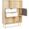 Buy Scandinavian-style library shelf with 7 compartments - Wood Natural wood 59648 at Privatefloor