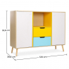 Buy Scandinavian style multicoloured sideboard bookcase - Wood Multicolour 59651 with a guarantee