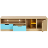 Buy Scandinavian-style blue and yellow TV unit sideboard - Wood Multicolour 59656 - prices