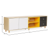 Buy Wooden TV Stand - Scandinavian Design - Bena Multicolour 59661 - in the EU