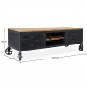 Buy Rivage industrial TV cabinet - Wood and metal Black 59285 - in the EU