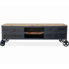 Buy Rivage industrial TV cabinet - Wood and metal Black 59285 - in the EU